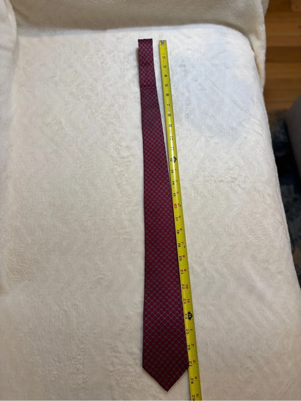Envoy Nautical‎ Rope Geo-Patterned Red Silk Tie